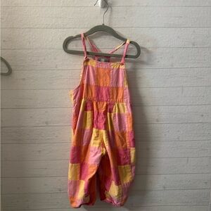 Vibrant Pink and Yellow Kids One Piece